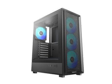 DEEPCOOL Kućište za računalo DeepCool CC550 4F, ATX, Midi-Tower, ARGB, kaljeno staklo, crno