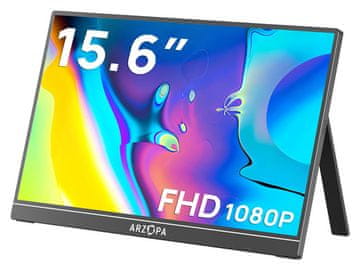 Arzopa Prijenosni monitor 15.6'' (40 cm) FullHD IPS 60Hz, mHDMI, USB-C, zvučnici, ARZOPA A1