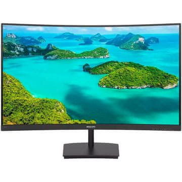 Philips 241E1SC zakrivljeni monitor - 59.9cm (24"/23.6" vidljivo), FHD (1920 x 1080), VA, 1500R, 75Hz, 4ms, FreeSync, 1x HDMI, 1x VGA