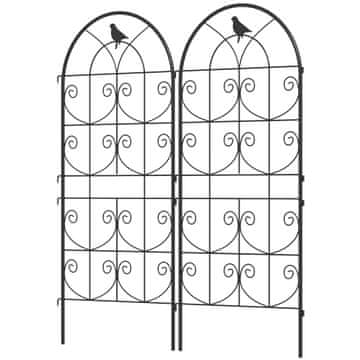 Homestar Set metalne potpore za biljke s dizajnom ptice, 50x120 cm, crni