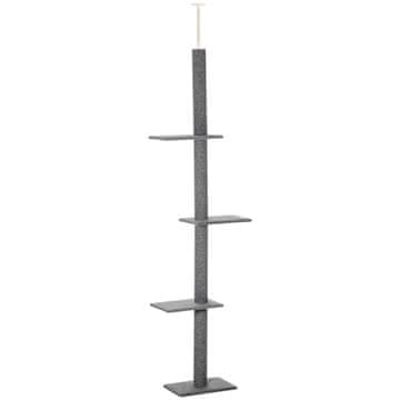 Homestar Mačji toranj podesive visine 228-260 cm sivi