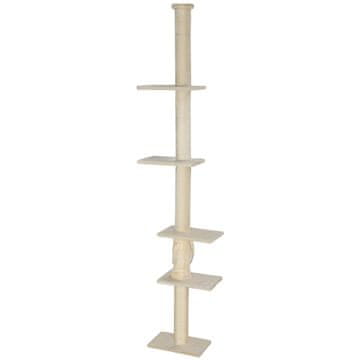 Homestar Stablo za mačke, visina do stropa, 42,5x26,5x225-275 cm, krem boja