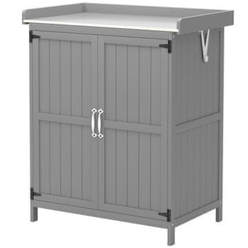 Homestar Vrtni ormar 74x43x88 cm Sivi