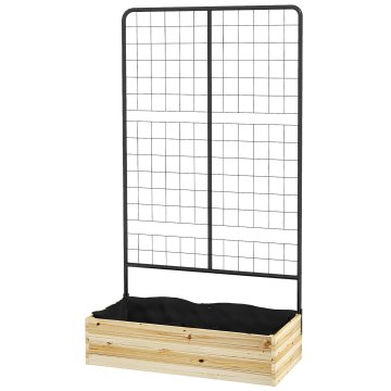Homestar Povišeni vrtni krevet s rešetkom 80x38x145 cm prirodno drvo