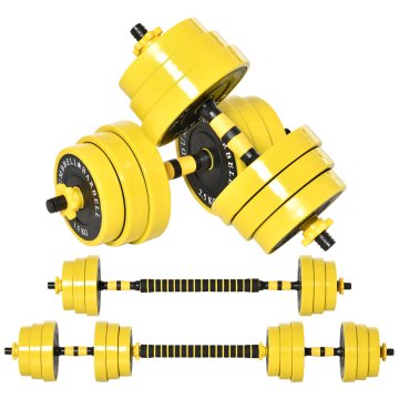 Homestar Set bučica i šipki podesiv 3-u-1 25 kg žuto-crni
