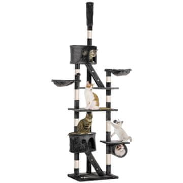 Homestar Stablo za mačke, visina stropa 60x45x240-260 cm, tamnosiva