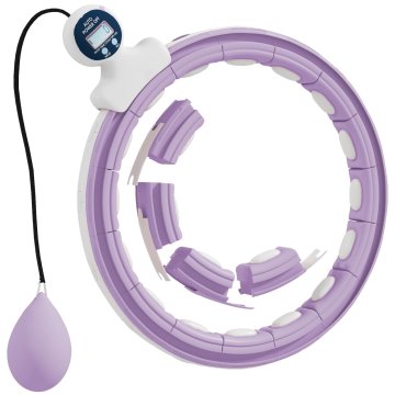 Homestar Pametni hula hoop podesiv, 16 segmenata, 76x113 cm, ljubičasti