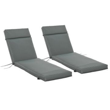 Homestar Set jastuka za ležaljku 196x55x8 cm tamnosivi