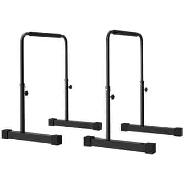 Homestar Set za dip šipke podesive visine 80-105 cm, crne boje