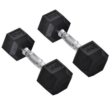 Homestar Set bučica heksagon 2x4 kg crni