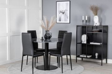 Venture Design AB Set za blagovanje Estelle s stolom Slim 106x75 cm, crni