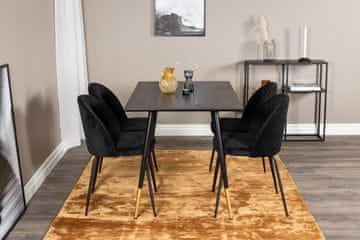 Venture Design AB Set za blagovanje stol i stolice Dipp i Wrinkles 75x120x85 cm crni