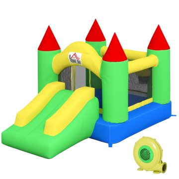 Homestar Napuhavajući dvorac s toboganom i trampolinom 300x180x160 cm
