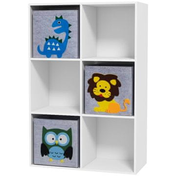 Homestar Dječja polica za pohranu 61,8x29,9x91,5 cm Bijela i siva
