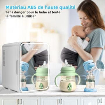 Costway Mini hladnjak 10 L 23x28x34 cm bijeli