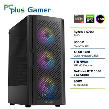 PCplus Gamer Ryzen 7 5700 16GB 1TB SSD RTX 5050 8GB gaming stolno računalo