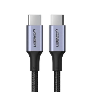 Northix Ugreen USB-C naar USB-C snellaadkabel 5A PD, 0,5 m - Space Gray