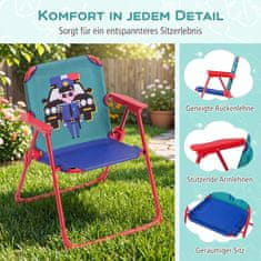 Costway Dječji set za sjedenje s kišobranom 4-dijelni plavo-zeleni