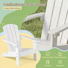 Costway Set od 2 Adirondack dječje stolice bijele boje
