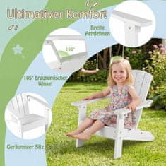 Costway Set od 2 Adirondack dječje stolice bijele boje