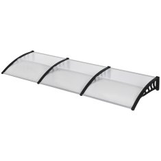 Homestar Nadstrešnica za prozor ulaznih vrata 303x96x27 cm prozirna crna