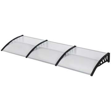 Homestar Nadstrešnica za prozor ulaznih vrata 303x96x27 cm prozirna crna