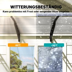 Homestar Nadstrešnica za prozor ulaznih vrata 303x96x27 cm prozirna crna