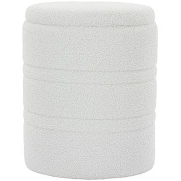 Homestar Tabure za pohranu s okruglim sjedalom i reverzibilnim poklopcem, bijeli