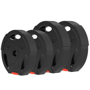 Homestar Set utega ploča 4 komada 2 x 7,5 kg i 2 x 5 kg crne boje