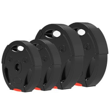 Homestar Set utega ploča 4 komada 2 x 5 kg i 2 x 2,5 kg crne boje