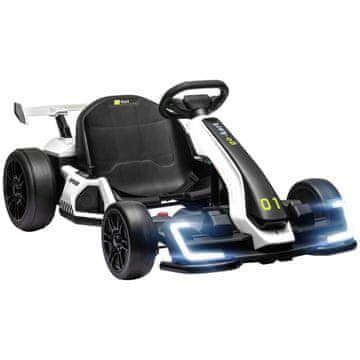 Homestar Električni Go-Kart 4 V za djecu s funkcijom driftanja, 2 motora, podesivo sjedalo, do 12 km/h
