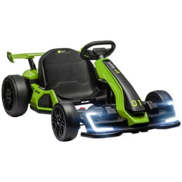 Homestar Električni Go-Kart 4 V za djecu s funkcijom driftanja, 2 motora, podesivo sjedalo, do 12 km/h