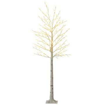 Homestar Umjetno breza stablo s 180 LED dioda, 3 razine svjetline, toplo bijelo, realistična kora, 21,5x21,5x180 cm