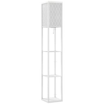 Homestar Podna lampa s policom 3 pregrade, kompaktna veličina, bijela