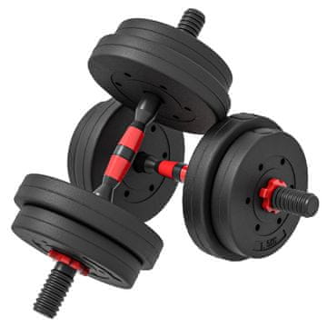 Homestar 2 u 1 podesivi set bučica i šipke 15 kg crni