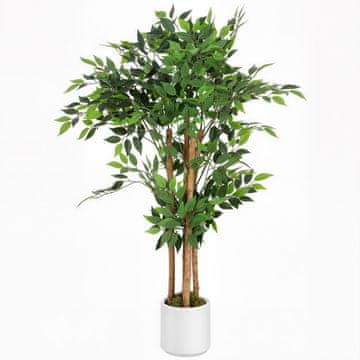 Homestar Umjetni Banyan Stablo sa Čvrstim Drvenim Deblom i Posudom 55x55x120 cm Zeleno