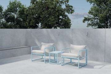 Venture Design AB Set za odmor Messina stol 45x50x40 cm stolica 75x75x61 cm svijetloplava