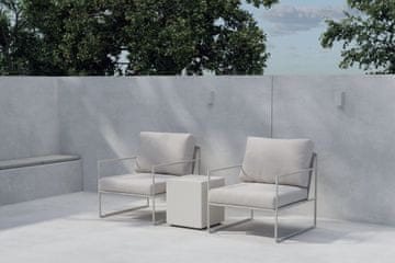 Venture Design AB Set za dnevni boravak Lissabon Stolica 80x70x70 cm Stol 44x40x40 cm Bež