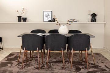 Venture Design AB Set za blagovanje stol i stolice Petra i Arch, stol 75x190x90 cm, stolica 55x83x48,5 cm, crna