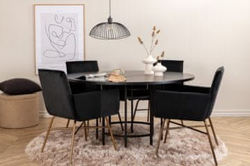 Venture Design AB Set za blagovanje Copenhagen Petra stol 140x74 cm stolica 60x87x57 cm crna