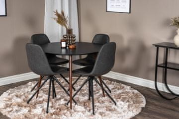 Venture Design AB Set za blagovanje Plaza okrugli stol i stolica Polar za blagovanje 100 cm crna