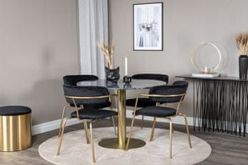 Venture Design AB Set za blagovanje Estelle s stolom Arrow 106x75 cm, crni