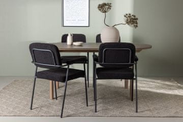 Venture Design AB Blagovaonski set Andy stol za blagovanje i stolice Yesterday 180x75x90 cm crna i prirodna
