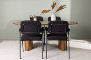Venture Design AB Blagovaonski set Isolde blagovaonski stol i stolice Yesterday 180x90x75 cm crna i prirodna