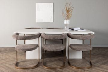 Venture Design AB Set blagovaonskog stola i stolica Olga i Morning 200x75x90 cm Bijela Smeđa