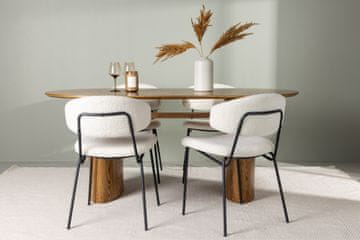 Venture Design AB Set blagovaonskog stola i stolica 180x90x75 cm prirodna i bijela