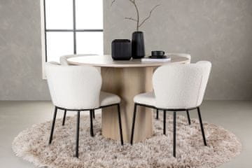 Venture Design AB Set blagovaonskog stola i stolica Olivia i Edina, stol 110x75 cm, crni i bijeli