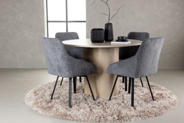 Venture Design AB Set blagovaonskog stola i stolica Olivia i Rosie, stol 110x75 cm, bijeli prani i sivi
