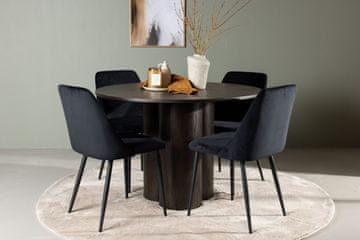 Venture Design AB Blagovaonski set Olivia blagovaonski stol i noćne blagovaonske stolice 110x75 cm moka crna