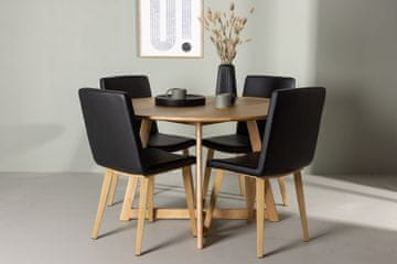 Venture Design AB Set blagovaonskog stola i stolica Yakidon Today, stol 120x75 cm, stolica 56x90x44 cm, smeđa, crna